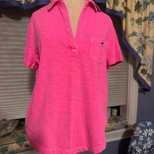 VINEYARD VINES Solid Surf Polo in Neon Confetti NANTUCKET Island ~ Size L ~ NWT